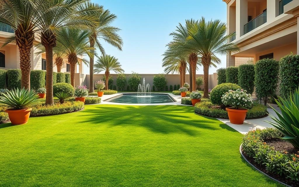 تنسيق حدائق شاميه بالكويت