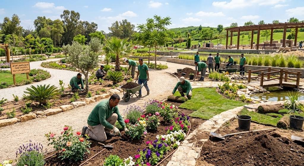 تنسيق وزراعة الحدائق والمتنزهات