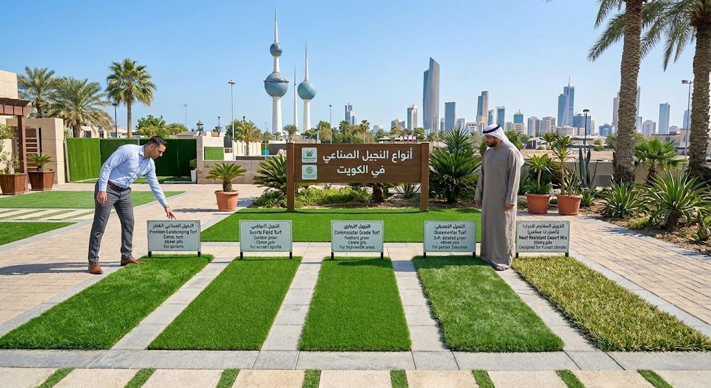 ‎thyl snaay alkwy انواع النجيل الصناعي الكويت